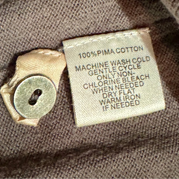 Loft 100% Pima Cotton 3/4 Sleeve Gray Cardigan Size XXL - Picture 3 of 5